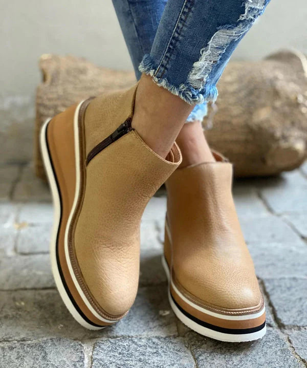 Ladies Platform Ankle Boots