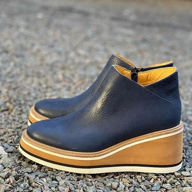 Ladies Platform Ankle Boots