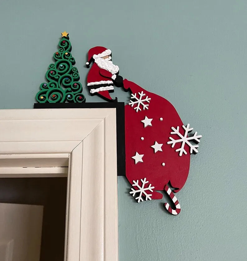🎅2024 Christmas Gift 50% Off--Metal Christmas Door Topper
