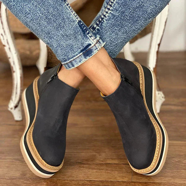 Ladies Platform Ankle Boots