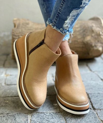 Ladies Platform Ankle Boots