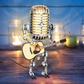 🔥🔥Vintage Metal Microphone Robot Desk Lamp
