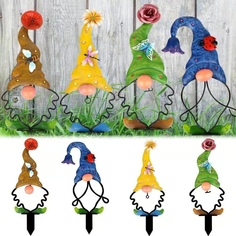 🔥Gnome Set of 4 Yard Stakes