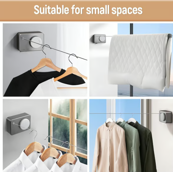 Invisible Clothes Retractable Clothesline